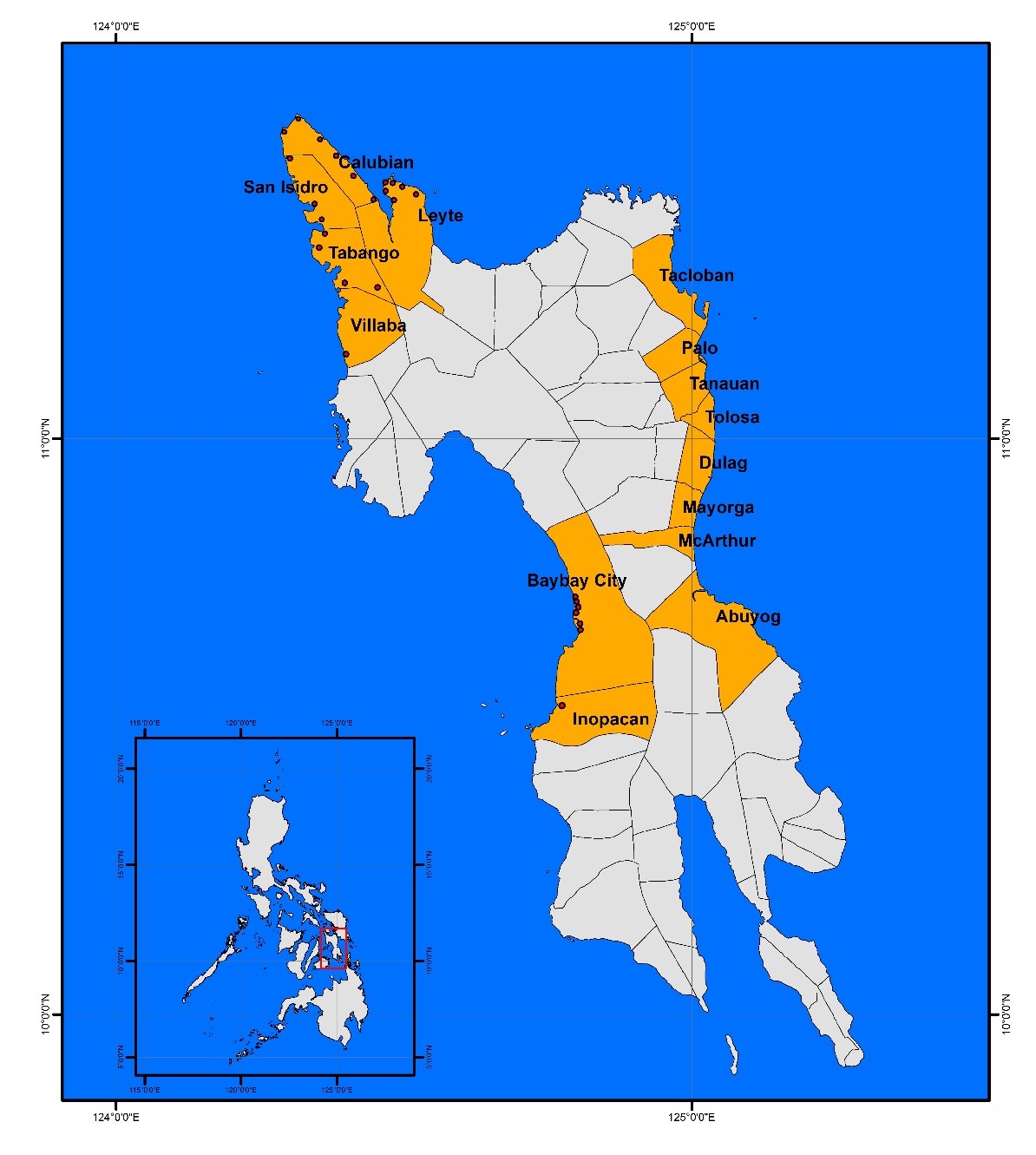 Map of Leyte