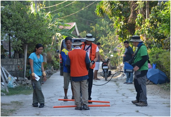 MGB Sinkhole Assessment Team performing a ground penetrating radar