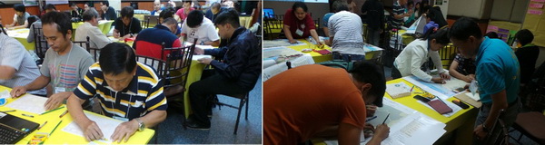 Participants working on the various workshop exercises on Subsidence Hazard Assessment and Groundwater Resource Assessment